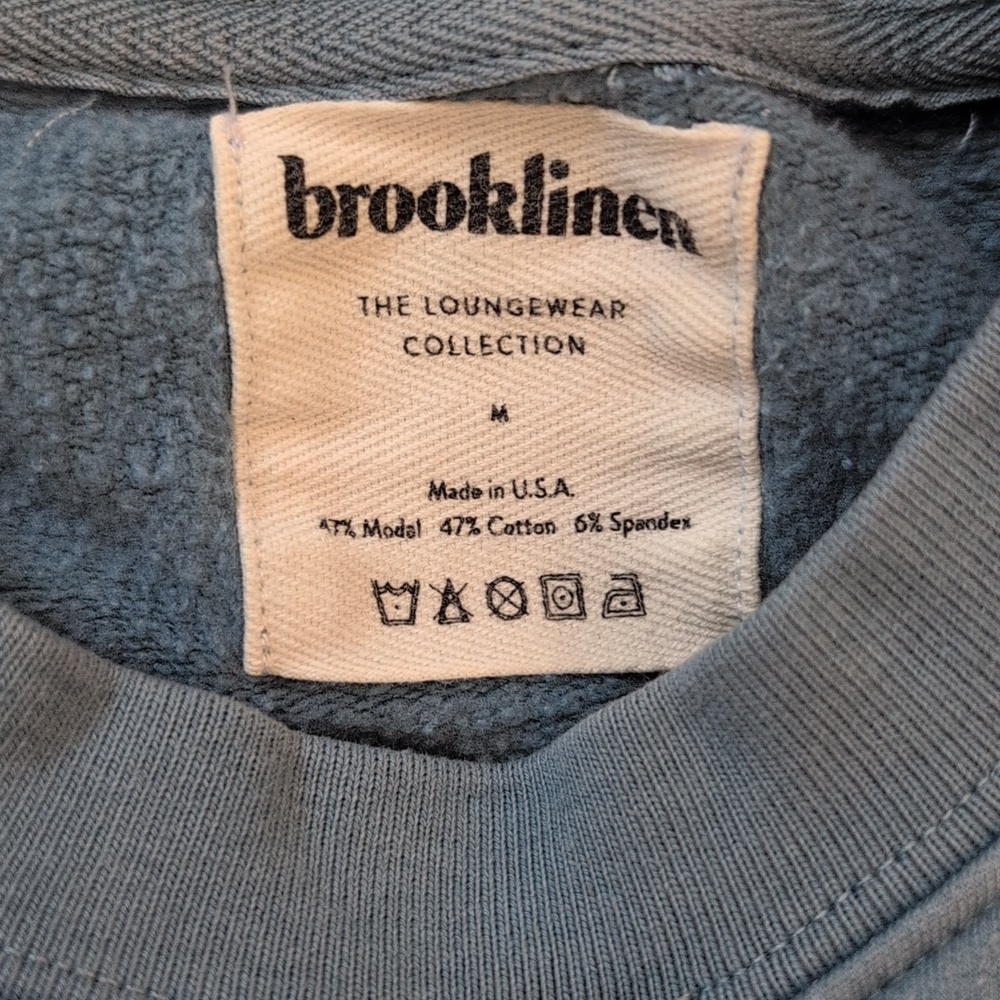 Brooklinen Women's M Willow Blue Sweatshirt - Picture 6 of 7
